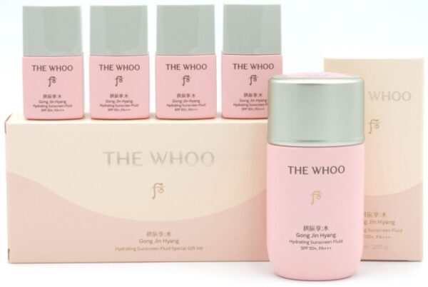 THE WHOO – GONG JIN HYANG HYDRATING SUNSCREEN FLUID ( 60ml + 4 x 25ml )