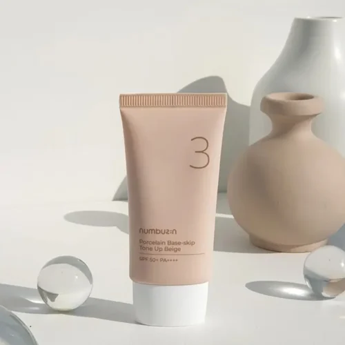 Numbuzin No.3 Porcelain Base-Skip Tone Up Beige SPF50+ PA++++