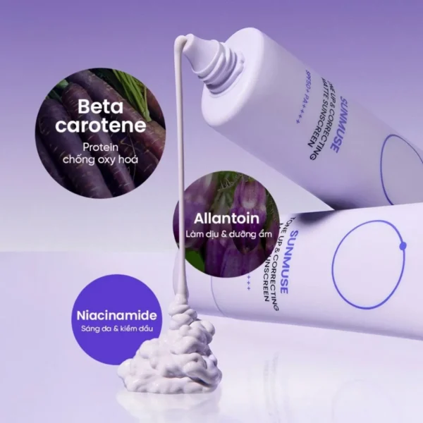 ☀️ Beplain SUNMUSE Tone-Up & Correcting Matte Sunscreen ( 50ml )