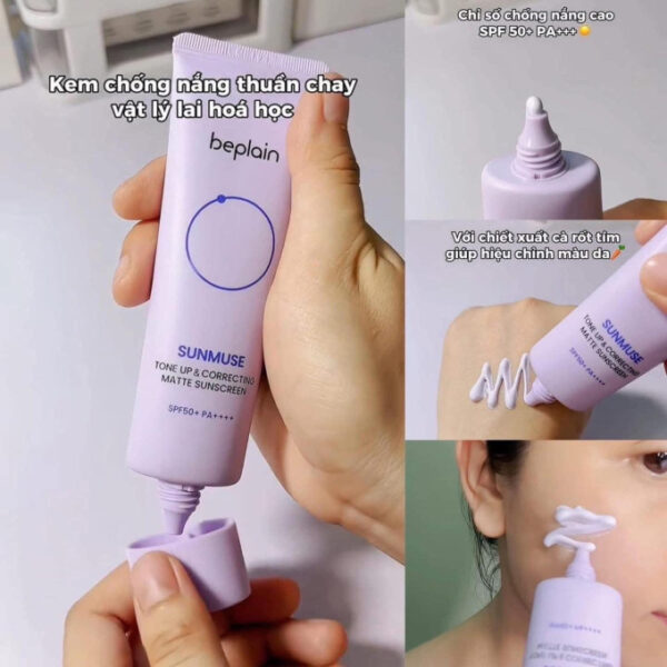 ☀️ Beplain SUNMUSE Tone-Up & Correcting Matte Sunscreen ( 50ml )